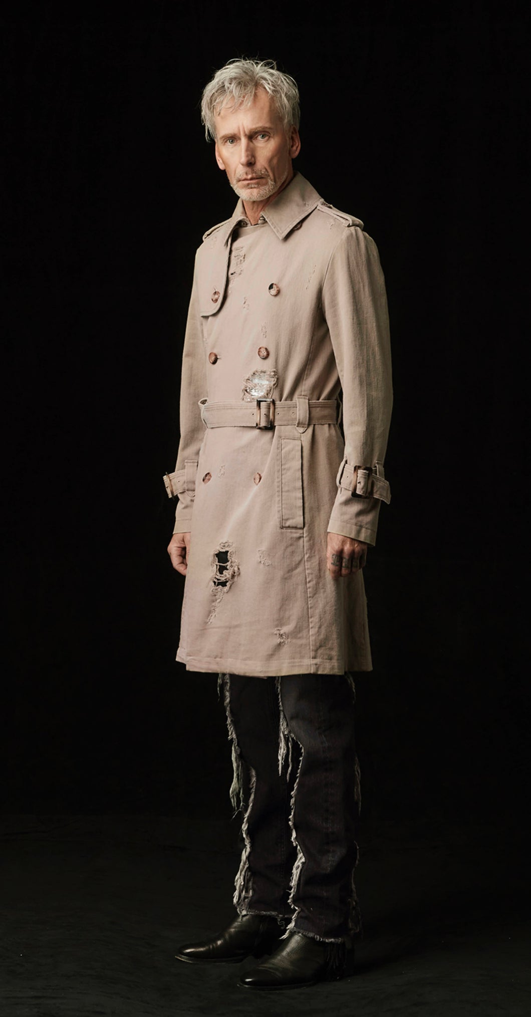 JUROJIN First Ever Exclusive Unique Denim prêt-à-porter men Trench MAISON ILLURE Milano Tokyo